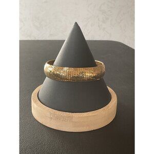 Vintage Bronze Bracelet By Dyabema Italy With Textured Design & Secure Clasp Fit